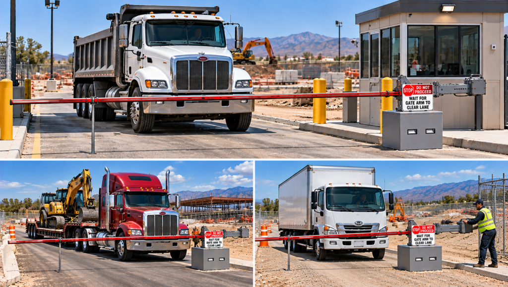 mobile / manual drop arm barrier, not electricity required, one finger deploy