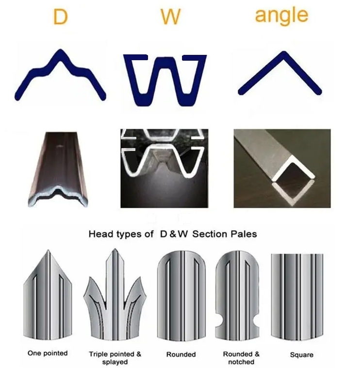 D & W palisade fence styles