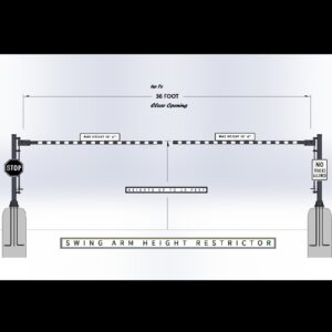 DOUBLE SWING ARM HEIGHT RESTRICTOR